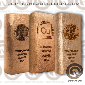 10 Pound Copper Bar - Best Seller Set