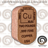 2 Pound Copper Bar - Element / Copperhead Design