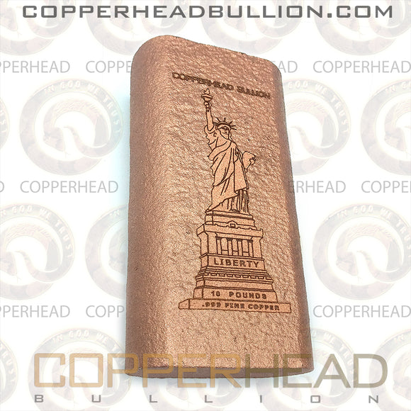 10 Pound Copper Bar - Statue of Liberty