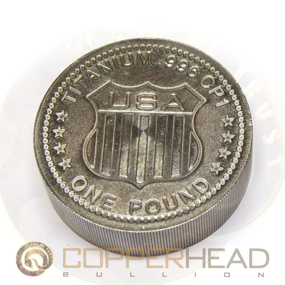 1 Pound Titanium Round Element Copperhead Bullion
