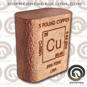 5 Pound Cast Copper Bar - Element Design