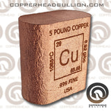 5 Pound Cast Copper Bar - Element Design