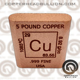 5 Pound Cast Copper Bar - Element Design