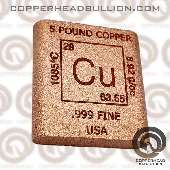 Five Pound Copper Ingot Bar