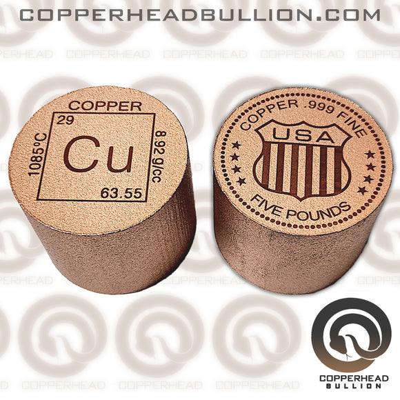 5 Pound Copper Round - Element Design