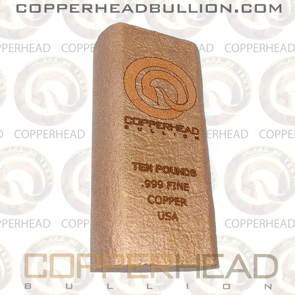 10 Pound Copper Bar Copperhead Exclusive Copperhead Bullion