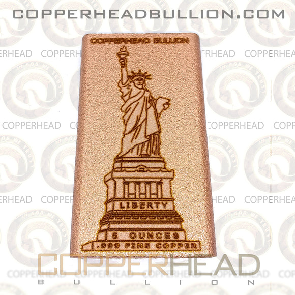 5 oz Copper Bar - Statue of Liberty
