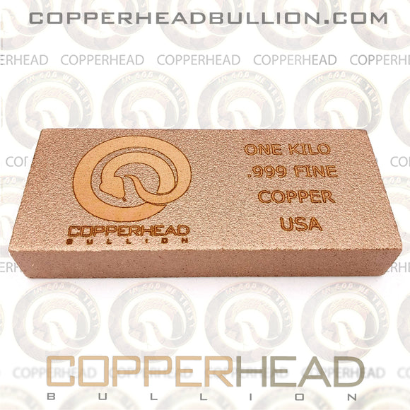 1 Kilo Copper Bar - Copperhead Exclusive Design