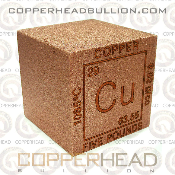 5 Pound Copper Cube - Element Design